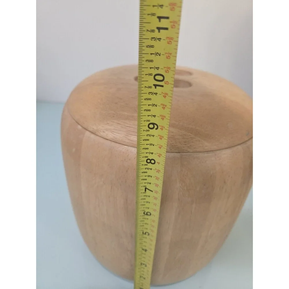 Jens Quistgaard Dansk Teak Ice Bucket 8.5” MCM Denmark Vintage